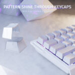 Profil compact du clavier gamer Attack Shark X68 HE Blanc