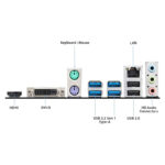 Connectique arrière de la MSI A520M-A PRO