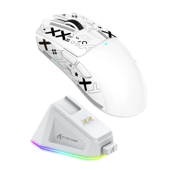 Souris gamer sans fil Attack Shark X11 avec 22000 DPI RGB pour Windows, Mac, PS5, Xbox – Maroc